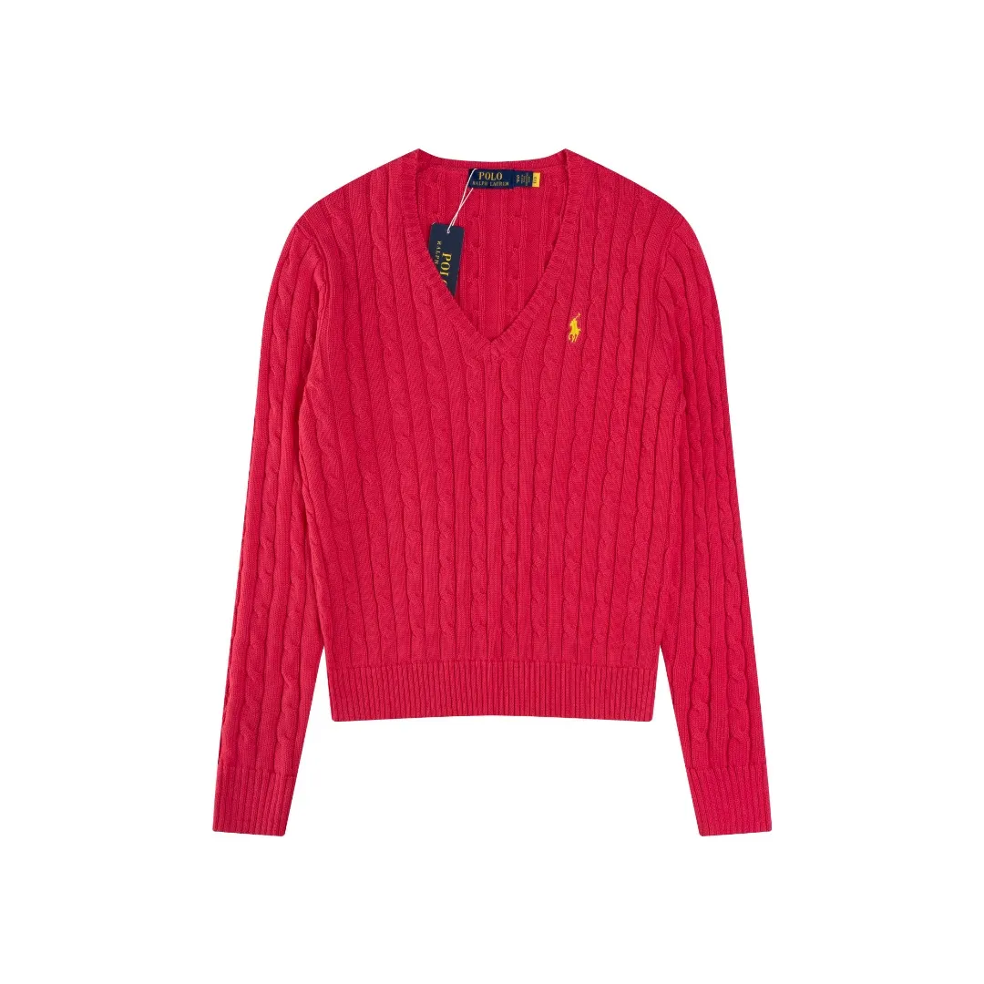 P210 #R90 RALPH LAUREN Thirteen colors of Ralph Lauren classic small label embroidery V-neck pullover cable cardigan sweater women's top, high-density LOGO embroidery on the chest, original customization of tag accessories. Made of pure cotton yarn, pure cotton is skin-friendly and comfortable, small label war horse embroidered twist button V-neck sweater🐎High quality, follow the blogger to learn how to wear it! Let’s buy a Ralph Lauren cable sweater. It’s a super hard-to-find series after it became popular. It’s hard to find one on the official website. It’s simple and practical to wear, with a lazy and loose feel. The thickened fabric has more texture, feels soft and delicate, and has a loose fit. Whether worn alone or layered, you can wear different styles of fashion with just one piece!   Size： Sleeve length: 60/61/62/63